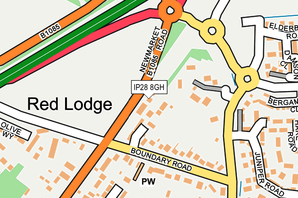 IP28 8GH map - OS OpenMap – Local (Ordnance Survey)