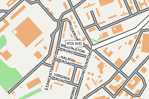 IP28 8HD map - OS OpenMap – Local (Ordnance Survey)