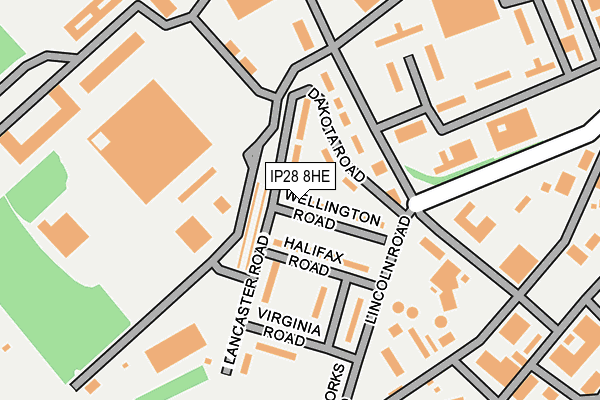 IP28 8HE map - OS OpenMap – Local (Ordnance Survey)