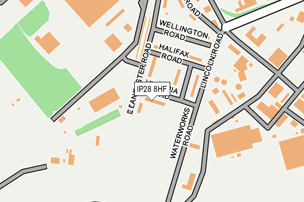 IP28 8HF map - OS OpenMap – Local (Ordnance Survey)