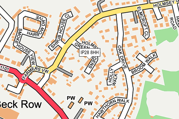 IP28 8HH map - OS OpenMap – Local (Ordnance Survey)
