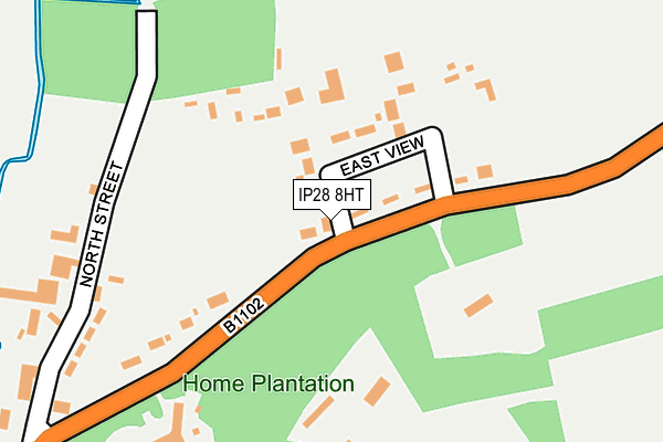 IP28 8HT map - OS OpenMap – Local (Ordnance Survey)