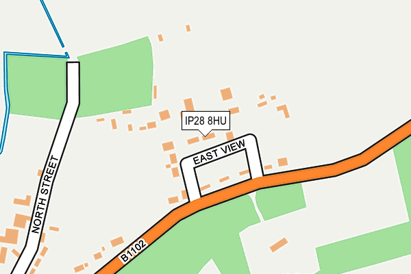 IP28 8HU map - OS OpenMap – Local (Ordnance Survey)