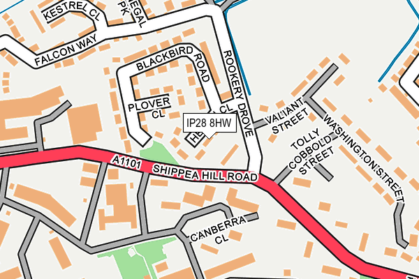 IP28 8HW map - OS OpenMap – Local (Ordnance Survey)