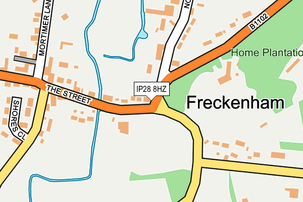 IP28 8HZ map - OS OpenMap – Local (Ordnance Survey)