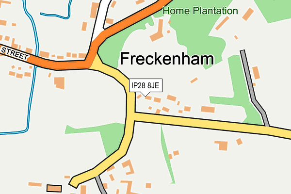 IP28 8JE map - OS OpenMap – Local (Ordnance Survey)