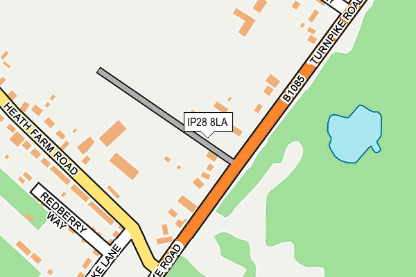 IP28 8LA map - OS OpenMap – Local (Ordnance Survey)