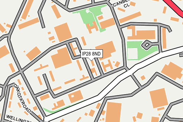 IP28 8ND map - OS OpenMap – Local (Ordnance Survey)