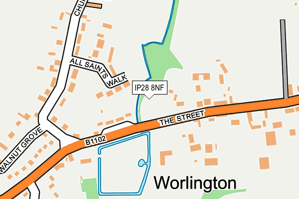 IP28 8NF map - OS OpenMap – Local (Ordnance Survey)