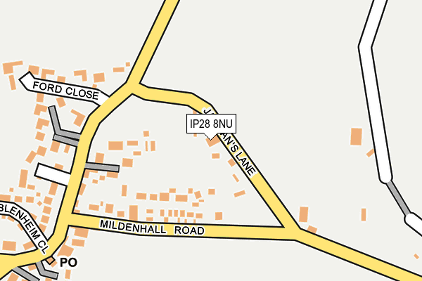 IP28 8NU map - OS OpenMap – Local (Ordnance Survey)