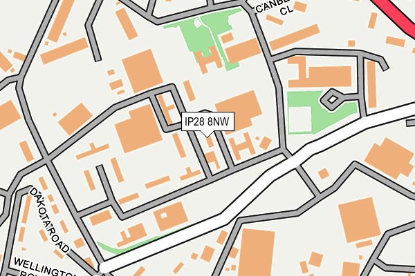 IP28 8NW map - OS OpenMap – Local (Ordnance Survey)