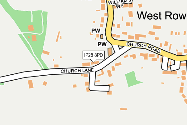 IP28 8PD map - OS OpenMap – Local (Ordnance Survey)