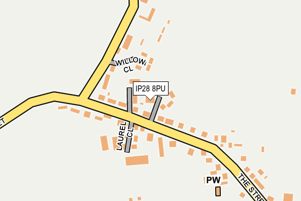IP28 8PU map - OS OpenMap – Local (Ordnance Survey)