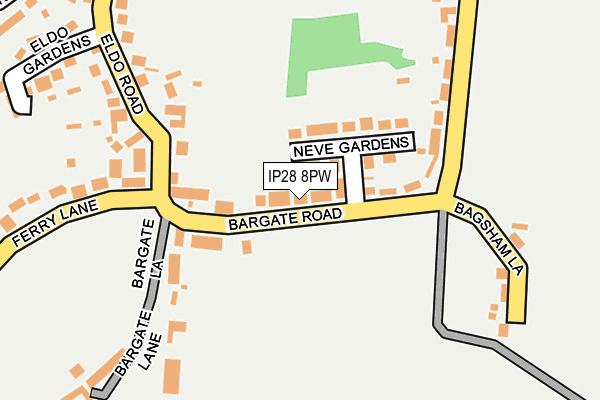 IP28 8PW map - OS OpenMap – Local (Ordnance Survey)