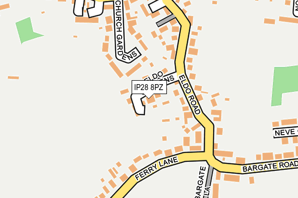 IP28 8PZ map - OS OpenMap – Local (Ordnance Survey)