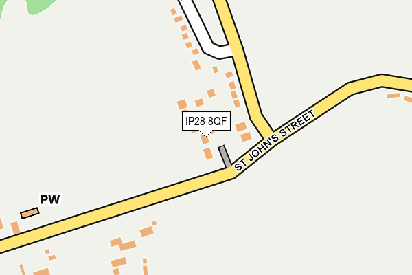 IP28 8QF map - OS OpenMap – Local (Ordnance Survey)