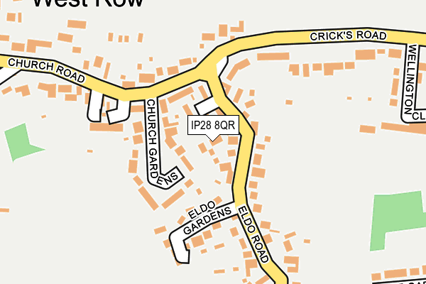 IP28 8QR map - OS OpenMap – Local (Ordnance Survey)