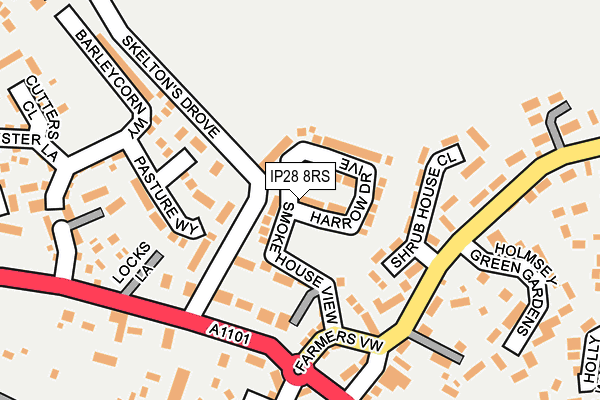 IP28 8RS map - OS OpenMap – Local (Ordnance Survey)