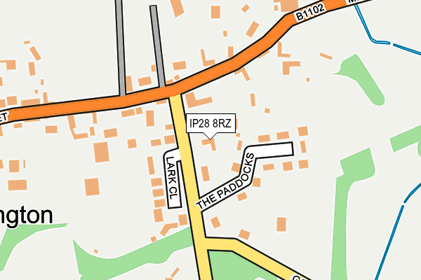 IP28 8RZ map - OS OpenMap – Local (Ordnance Survey)