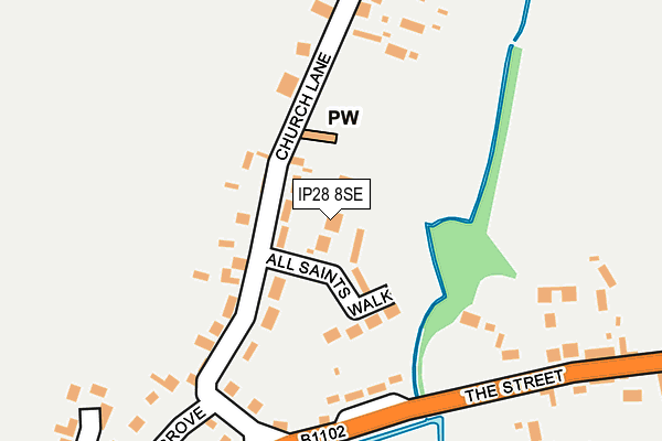 IP28 8SE map - OS OpenMap – Local (Ordnance Survey)