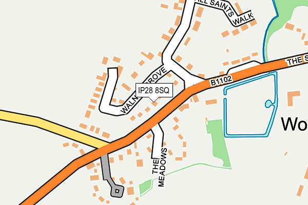 IP28 8SQ map - OS OpenMap – Local (Ordnance Survey)