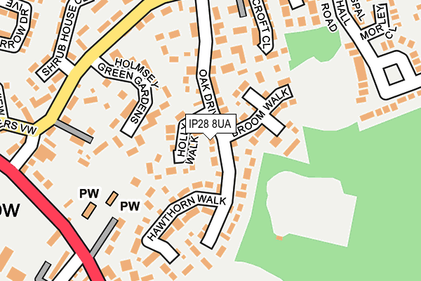IP28 8UA map - OS OpenMap – Local (Ordnance Survey)