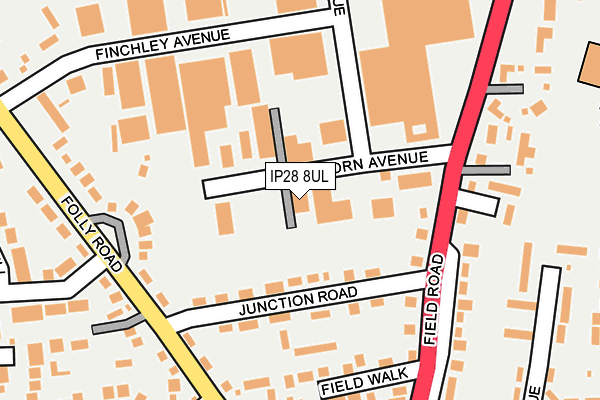 IP28 8UL map - OS OpenMap – Local (Ordnance Survey)