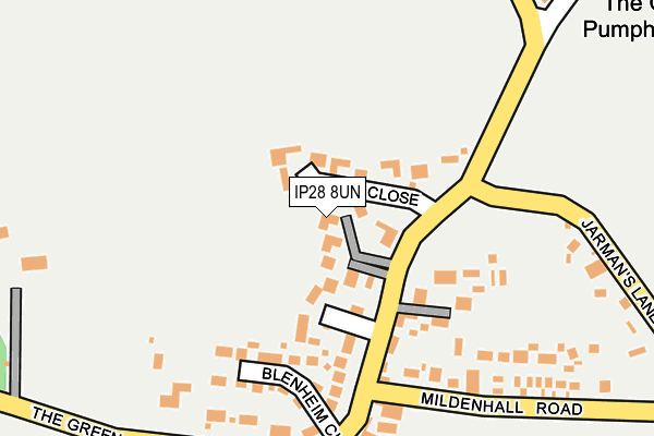 IP28 8UN map - OS OpenMap – Local (Ordnance Survey)