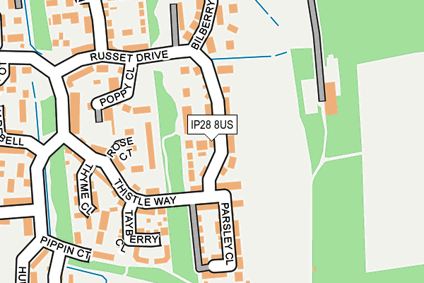 IP28 8US map - OS OpenMap – Local (Ordnance Survey)