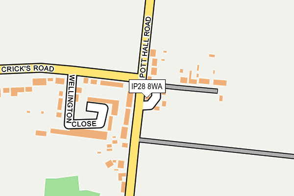 IP28 8WA map - OS OpenMap – Local (Ordnance Survey)