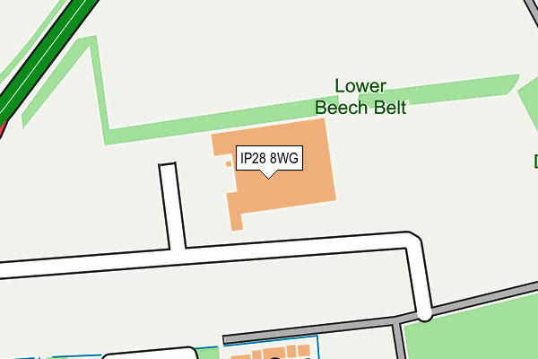 IP28 8WG map - OS OpenMap – Local (Ordnance Survey)