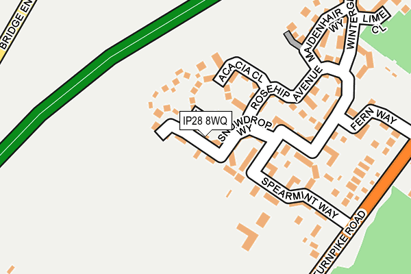 IP28 8WQ map - OS OpenMap – Local (Ordnance Survey)