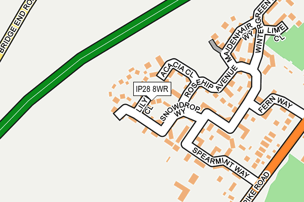 IP28 8WR map - OS OpenMap – Local (Ordnance Survey)