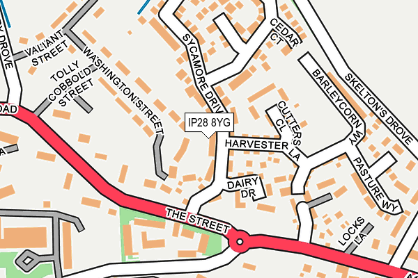 IP28 8YG map - OS OpenMap – Local (Ordnance Survey)