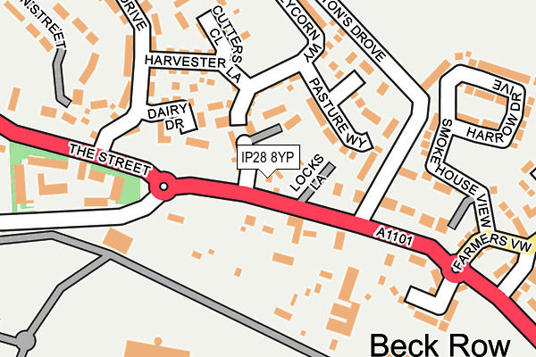 IP28 8YP map - OS OpenMap – Local (Ordnance Survey)