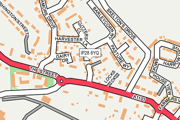 IP28 8YQ map - OS OpenMap – Local (Ordnance Survey)