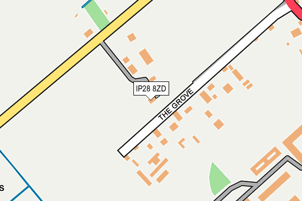 IP28 8ZD map - OS OpenMap – Local (Ordnance Survey)