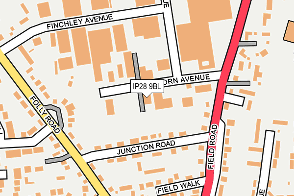 IP28 9BL map - OS OpenMap – Local (Ordnance Survey)