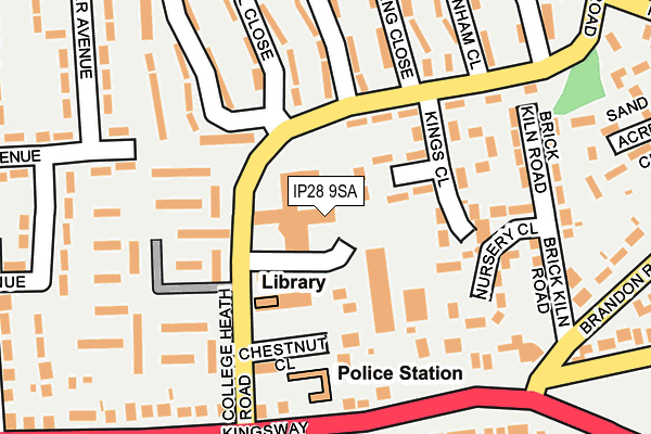 IP28 9SA map - OS OpenMap – Local (Ordnance Survey)