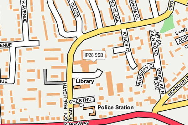 IP28 9SB map - OS OpenMap – Local (Ordnance Survey)