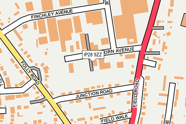 IP28 9ZZ map - OS OpenMap – Local (Ordnance Survey)