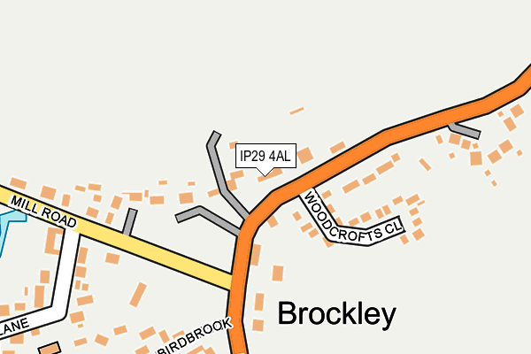 IP29 4AL map - OS OpenMap – Local (Ordnance Survey)