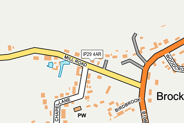 IP29 4AR map - OS OpenMap – Local (Ordnance Survey)