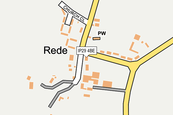 IP29 4BE map - OS OpenMap – Local (Ordnance Survey)