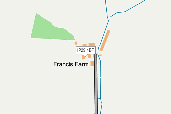 IP29 4BF map - OS OpenMap – Local (Ordnance Survey)
