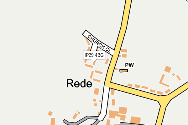 IP29 4BG map - OS OpenMap – Local (Ordnance Survey)