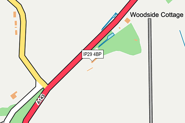 IP29 4BP map - OS OpenMap – Local (Ordnance Survey)