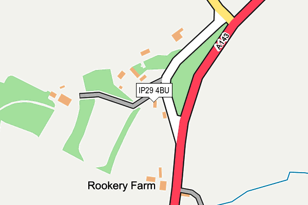 IP29 4BU map - OS OpenMap – Local (Ordnance Survey)