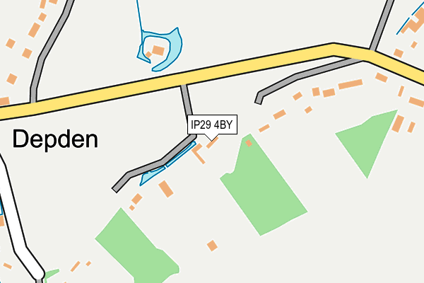 IP29 4BY map - OS OpenMap – Local (Ordnance Survey)