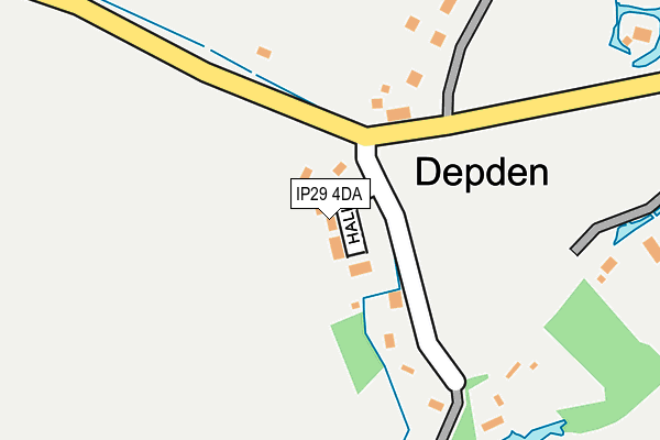 IP29 4DA map - OS OpenMap – Local (Ordnance Survey)